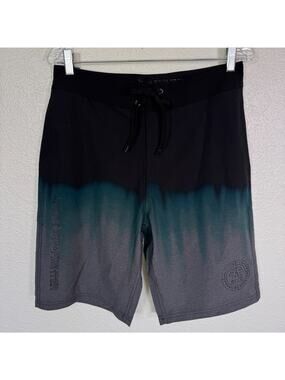 American Fighter Board Short Mens 30 Triumph Swim Trunks Ombre Beach Cruise NEW